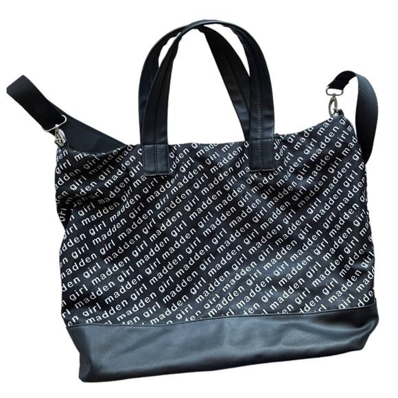 Steve Madden Girl, Tote Bag Black Logo, Oversized Bag, Y2K - Picture 2 of 9